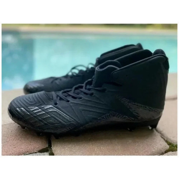 Adidas Freak X Carbon Mid Men's Football Cleats Triple Black Size 17 -NEW NO BOX - Picture 4 of 14